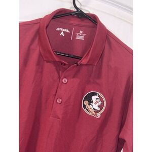 Florida State Seminoles Polo Shirt Antigua Men's MED Embroidered Logo FSU Maroon